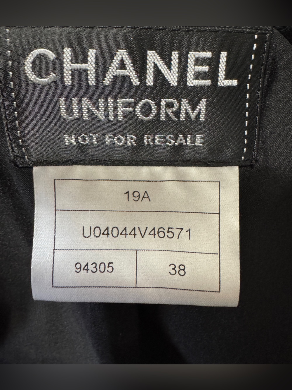 Chanel Uniform Black Cropped Jacket – Tweed Trim – Size 38 (Fits Small) - Picture 10 of 12